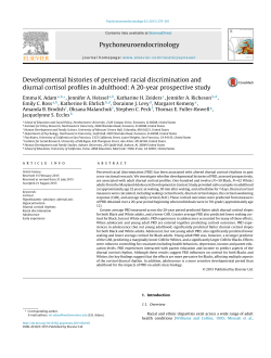 Developmental histories of perceived racial discrimination and