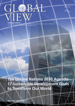 The United Nations 2030 Agenda