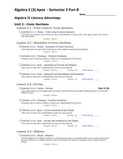 Algebra 2 (3) Apex - Semester 2 Part B