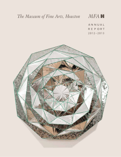 2012&ndash;2013 MFAH Annual Report - The Museum of Fine Arts, Houston