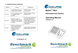 Operating Manual MyGel&trade; Mini a division of