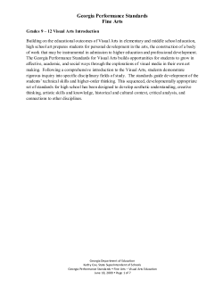 Georgia Performance Standards Fine Arts