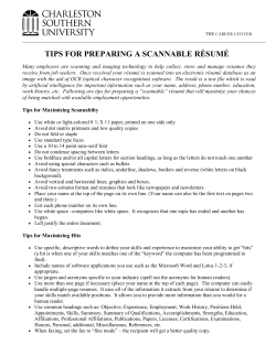 tips for preparing a scannable résumé