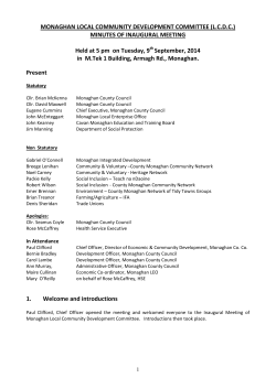 LCDC Inaugural Meeting Minutes September 2014