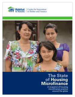 The State of Housing Microfinance