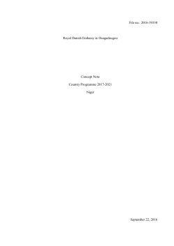 File no.: 2016-39330 Royal Danish Embassy in Ouagadougou