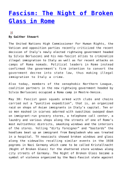 Fascism: The Night of Broken Glass in Rome