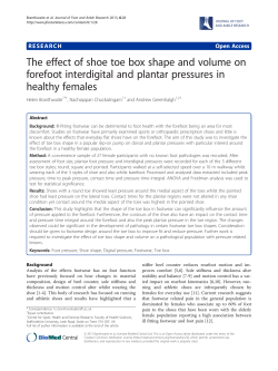 The effect of shoe toe box shape and volume on
