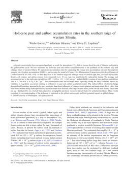 Holocene peat and carbon accumulation rates in the southern taiga