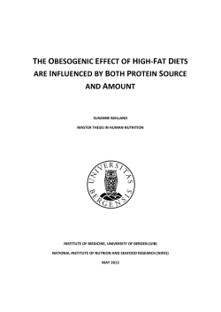 THE OBESOGENIC EFFECT OF HIGH