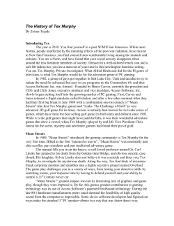 The History of Tex Murphy
