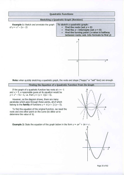 Example 1: Sketch and annotate the graph of y= x`-2x