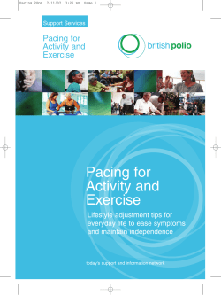 Pacing for Activity and Exercise