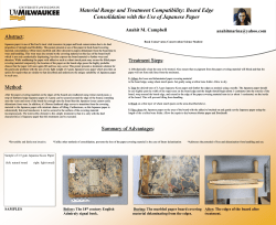 Board Edge Consolidation with the Use of Japanese Paper