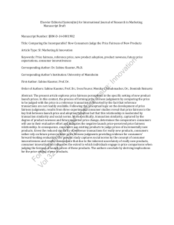 How Consumers Judge the Price Fairness of New Products