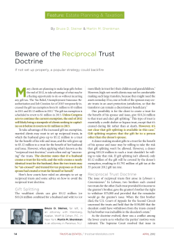 Beware of the Reciprocal Trust Doctrine -- Co