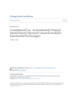 Constitutional Law - An Involuntarily Detained Mental Patient`s