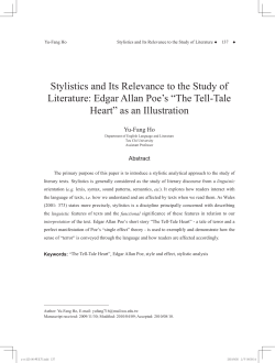 Stylistics and Its Relevance to the Study of Literature