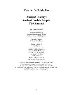 The Anasazi - Ambrose Video