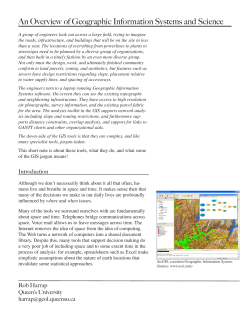 An Overview of Geographic Information Systems and Science