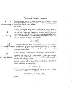 Notes on complex numbers and waves
