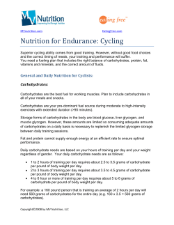 Nutrition for Endurance: Cycling