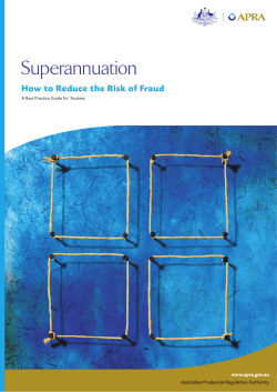 How to reduce the risk of Fraud - A best practice guide for trustees