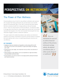 The Power of Plan Wellness - Research and Perspectives