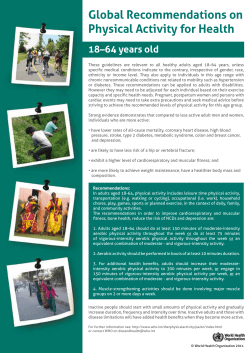 Global Recommendations on Physical Activity for Health