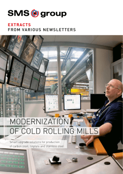 MODERNIZATION OF COLD ROLLING MILLS