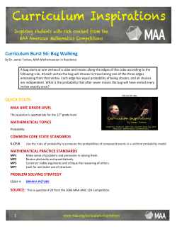 Curriculum Burst 56: Bug Walking - Mathematical Association of