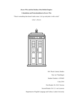Doctor Who and the Decline of the British Empire: Colonialism and