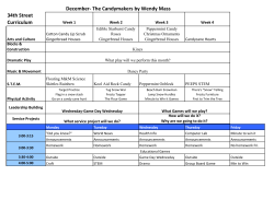 34th Street Curriculum December- The Candymakers by Wendy Mass