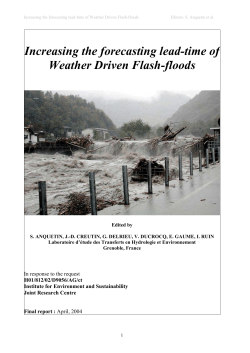 Increasing the forecasting lead-time of Weather Driven Flash