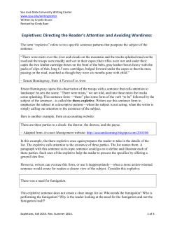 Expletives - San Jose State University