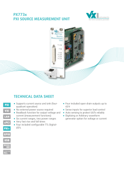 PX773x PXI SMU - VX Instruments GmbH