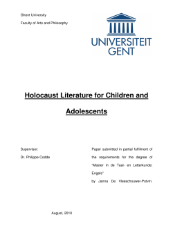 Holocaust Literature for Children and Adolescents