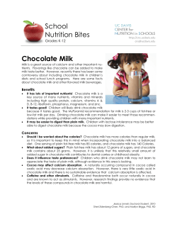 Chocolate Milk - Center for Nutrition in Schools
