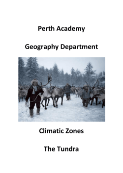 Perth Academy Geography Department Climatic Zones The Tundra