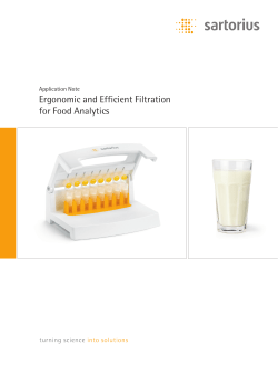 Ergonomic and Efficient Filtration for Food Analytics
