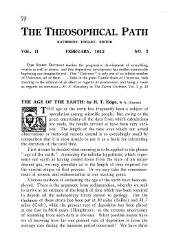 Number 2 &mdash; February 1912 - The Theosophical Society