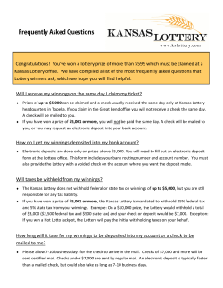 You`ve won a lottery