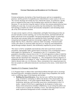 Extreme Polarization and Breakdown in Civic Discourse