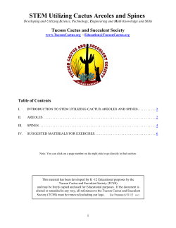 STEM Utilizing Cactus Areoles and Spines