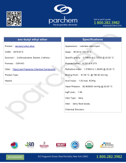 sec-butyl ethyl ether Specifications