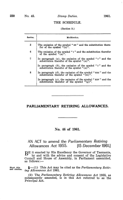 Parliamentary Retiring