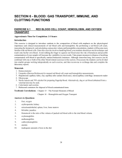 SECTION 6 - BLOOD: GAS TRANSPORT, IMMUNE, AND