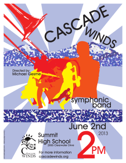 June 2nd - Cascade Winds Symphonic Band