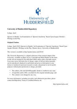 hamlet - University of Huddersfield Repository