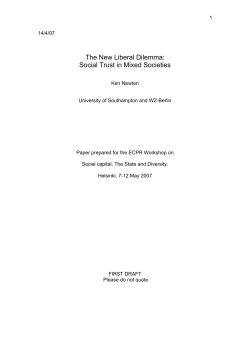 The New Liberal Dilemma: Social Trust in Mixed Societies